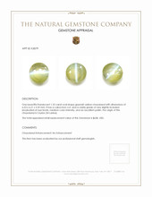 1.33 Ct. Cabochon Chrysoberyl from Ceylon (Sri Lanka) Appraisal