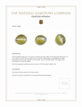 1.25 Ct. Cabochon Chrysoberyl from Ceylon (Sri Lanka) Appraisal