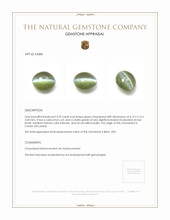 0.95 Ct. Cabochon Chrysoberyl from Ceylon (Sri Lanka) Appraisal