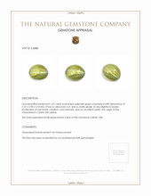 1.07 Ct. Cabochon Chrysoberyl from Ceylon (Sri Lanka) Appraisal