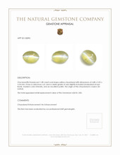 1.08 Ct. Cabochon Chrysoberyl from Ceylon (Sri Lanka) Appraisal
