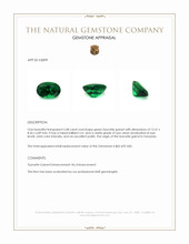 5.48 Ct. Tsavorite Garnet from Tanzania Appraisal