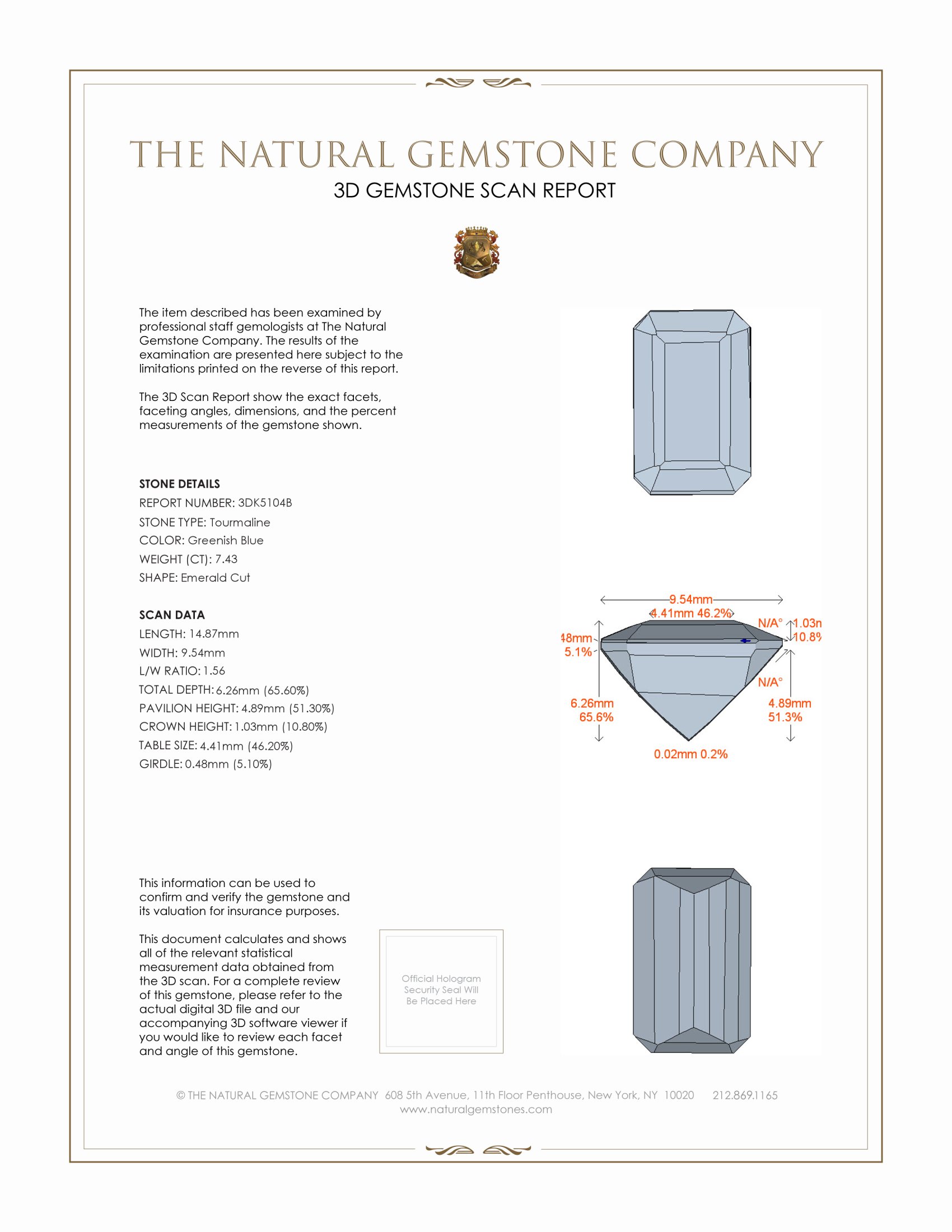 7.43 Ct. Tourmaline from Mozambique