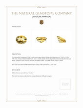 8.38 Ct. Citrine from Brazil Appraisal