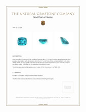 1.10 Ct. Paraiba Tourmaline from Brazil Appraisal