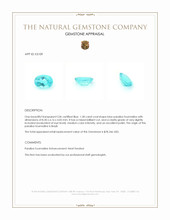 1.38 Ct. Paraiba Tourmaline from Brazil Appraisal