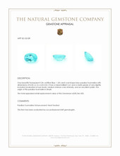 1.38 Ct. Paraiba Tourmaline from Brazil Appraisal