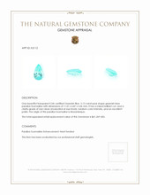 2.13 Ct. Greenish Blue Paraiba Tourmaline from Mozambique Appraisal