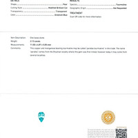 2.13 Ct. Paraiba Tourmaline from Mozambique Scan Report