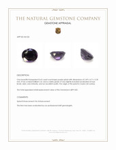 0.62 Ct. Purple Spinel from Ceylon (Sri Lanka) Appraisal