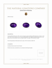 14.06 Ct. Cabochon Amethyst from Brazil Appraisal