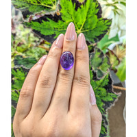 14.06 Ct. Cabochon Amethyst from Brazil Life Style