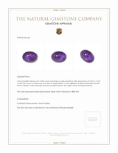 14.98 Ct. Cabochon Amethyst from Brazil Appraisal