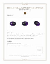 11.37 Ct. Cabochon Amethyst from Brazil Appraisal