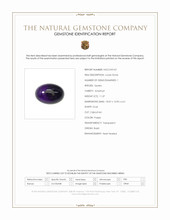 11.37 Ct. Cabochon Amethyst from Brazil Scan Report