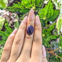 11.37 Ct. Cabochon Amethyst from Brazil Life Style