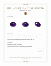 14.28 Ct. Cabochon Amethyst from Brazil Appraisal