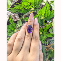 14.28 Ct. Cabochon Amethyst from Brazil Life Style