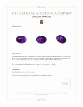 11.64 Ct. Cabochon Amethyst from Brazil Appraisal