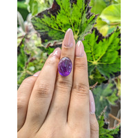 11.64 Ct. Cabochon Amethyst from Brazil Life Style