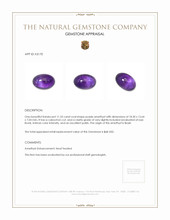 11.33 Ct. Cabochon Amethyst from Brazil Appraisal