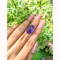 11.33 Ct. Cabochon Amethyst from Brazil Life Style
