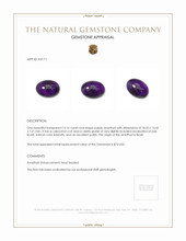 12.16 Ct. Cabochon Amethyst from Brazil Appraisal