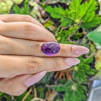 12.16 Ct. Cabochon Amethyst from Brazil Life Style
