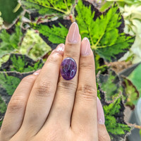 12.16 Ct. Cabochon Amethyst from Brazil Life Style