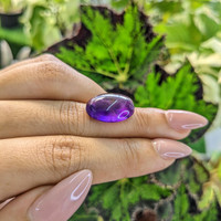 12.16 Ct. Cabochon Amethyst from Brazil Life Style