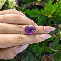 11.84 Ct. Cabochon Amethyst from Brazil Life Style
