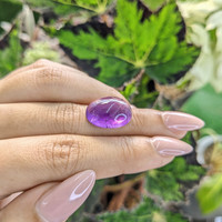 11.84 Ct. Cabochon Amethyst from Brazil Life Style