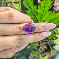11.10 Ct. Cabochon Amethyst from Brazil Life Style