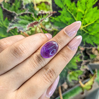 11.10 Ct. Cabochon Amethyst from Brazil Life Style