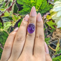 11.10 Ct. Cabochon Amethyst from Brazil Life Style
