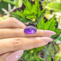 11.60 Ct. Cabochon Amethyst from Brazil Life Style