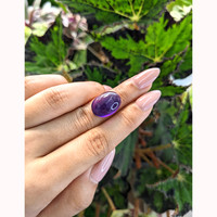 12.01 Ct. Cabochon Amethyst from Brazil Life Style