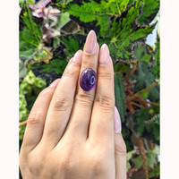 12.01 Ct. Cabochon Amethyst from Brazil Life Style