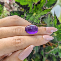 12.01 Ct. Cabochon Amethyst from Brazil Life Style