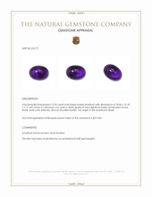 12.54 Ct. Cabochon Amethyst from Brazil Appraisal