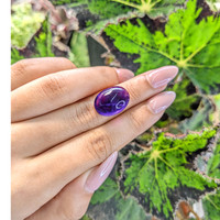 12.54 Ct. Cabochon Amethyst from Brazil Life Style
