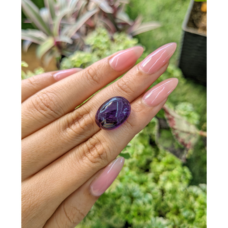 12.37 Ct. Cabochon Amethyst from Brazil