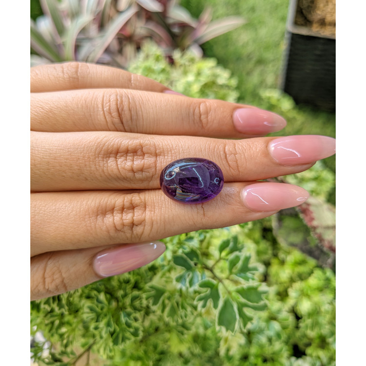 12.37 Ct. Cabochon Amethyst from Brazil