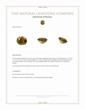 10.24 Ct. Yellowish Brown Zircon from Ceylon (Sri Lanka) Appraisal