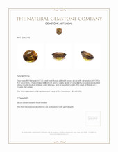 7.25 Ct. Zircon from Ceylon (Sri Lanka) Appraisal