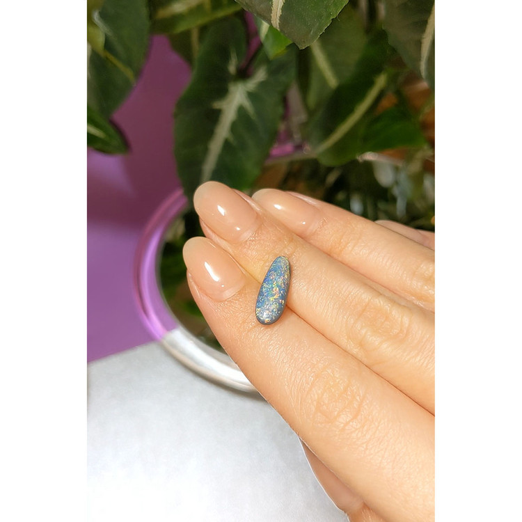 2.13 Ct. Cabochon Semi-Black Opal from Australia