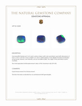 2.43 Ct. Multi Color Black Opal (Dark Opal) from Australia Appraisal
