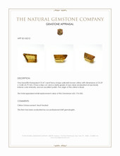 23.47 Ct. Yellowish Brown Citrine from Brazil Appraisal