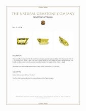 33.98 Ct. Greenish Yellow Citrine from Brazil Appraisal