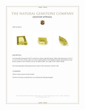 40.53 Ct. Yellowish Green Citrine from Brazil Appraisal